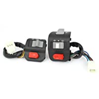 sourcing map Controlador de Manillar Impermeable Interruptor Combinado para Moto 12V-24V